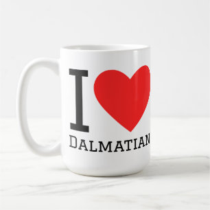 Jag älskar dalmatiner kaffemugg