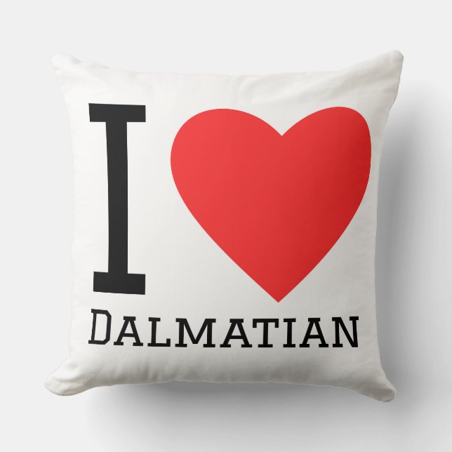 Jag älskar dalmatiner  kudde (Framsida)