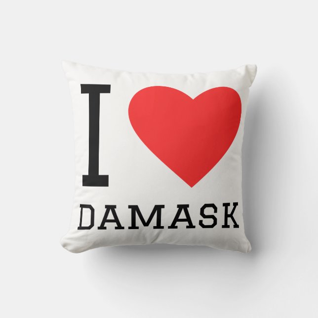 Jag älskar damask kudde (Framsida)
