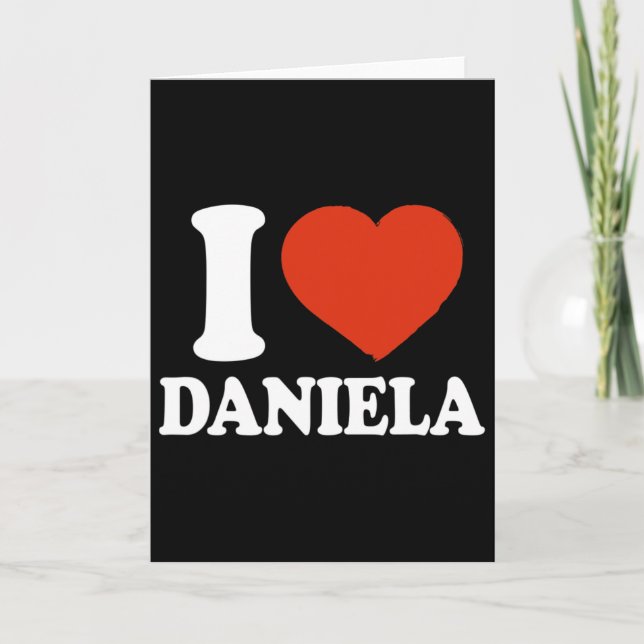 Jag älskar Daniela, Jag älskar Daniela, Rött hjärt Kort (Framsida)