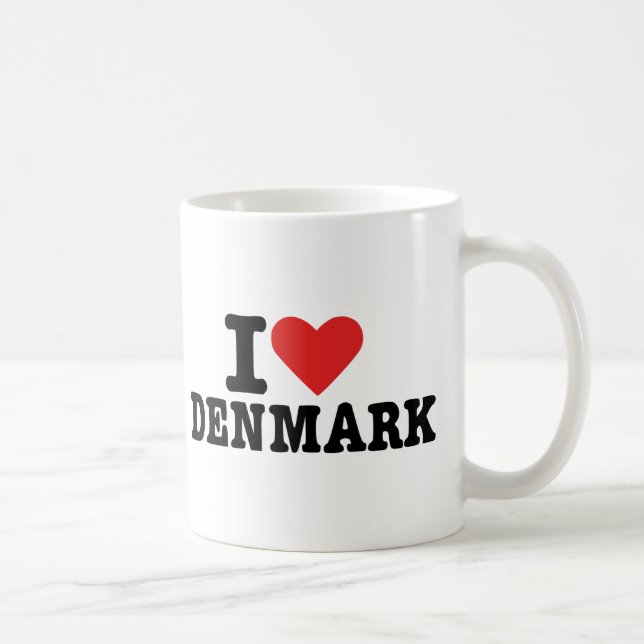 Jag älskar Danmark Kaffemugg (Höger)