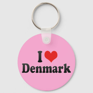 Jag älskar Danmark Nyckelring