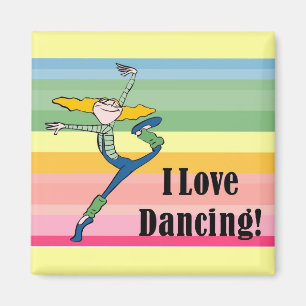 Jag älskar dansmagneten magnet