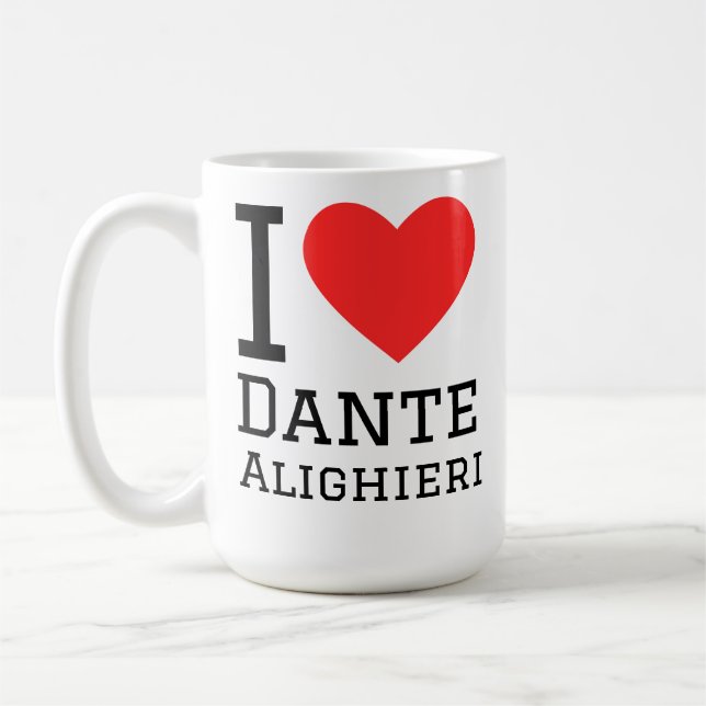 Jag älskar Dante Alighieri Kaffemugg (Vänster)