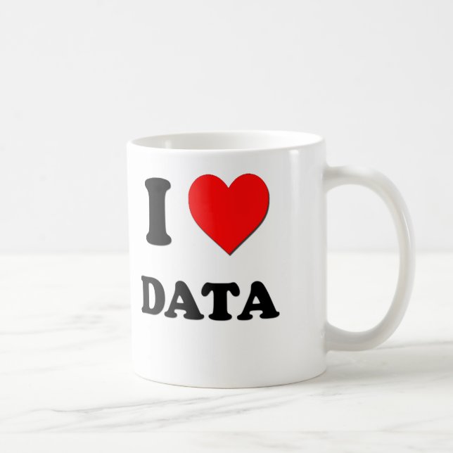 Jag älskar data kaffemugg (Höger)