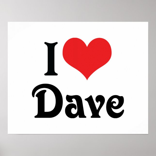 Jag älskar Dave Poster (Framsidan)
