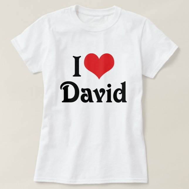 Jag älskar David Tee (Design framsida)