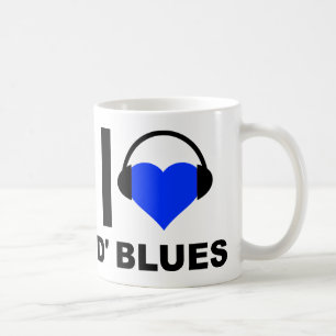 Jag älskar D'Blues Rolig Mugg