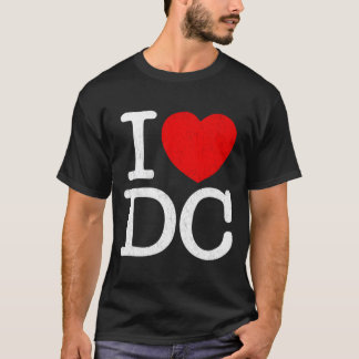 Jag älskar Dc Washington Distressed I He Dc T Shirt