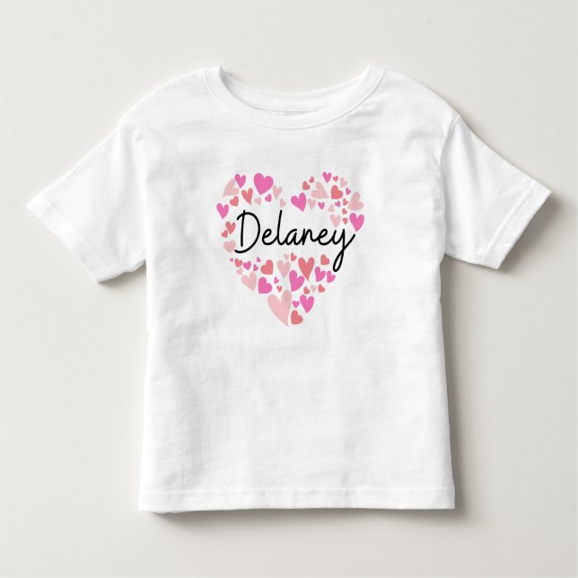 Jag älskar Delaney - hjärtan för Delaney T Shirt (Framsida)