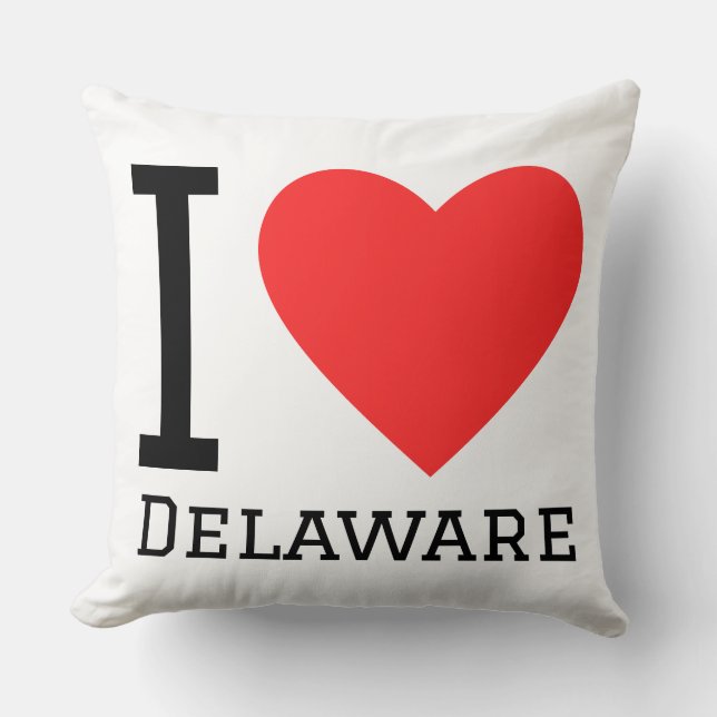 Jag älskar Delaware  Kudde (Framsida)