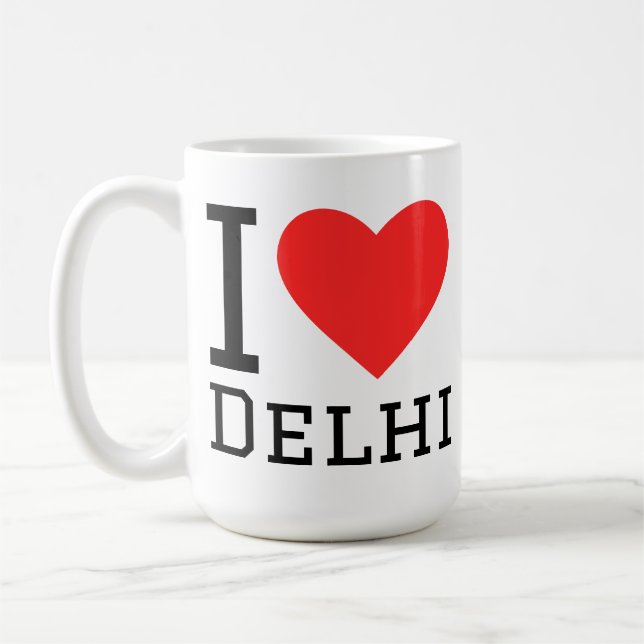 Jag älskar Delhi Kaffemugg (Vänster)