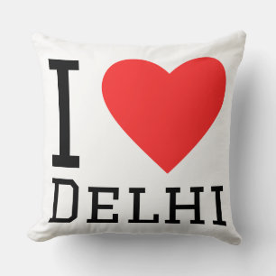 Jag älskar Delhi Kudde