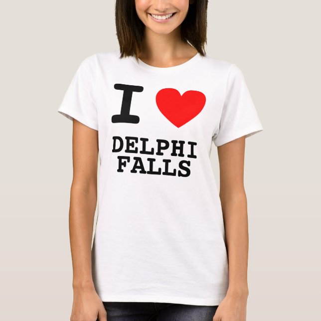Jag älskar Delphi Falls T-shirt (Framsida)