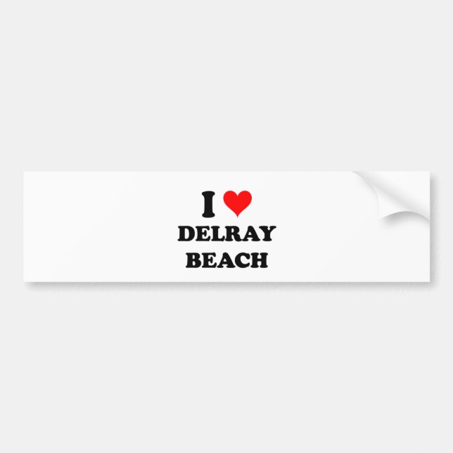Jag älskar Delray Beach Bildekal (Framsidan)