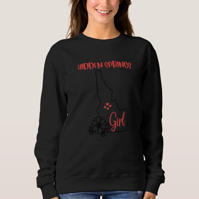 Jag älskar delstaten Idaho blomma kontur HiddenSpr T Shirt (Framsida)