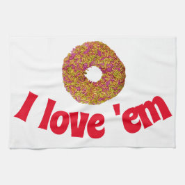 Jag älskar dem  kökshandduk