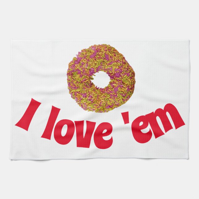 Jag älskar dem  kökshandduk (Horisontell)