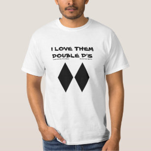 Jag älskar dem som dubbla Dar skidar Snowboardvit T Shirt