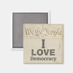 Jag älskar demokrati magnet