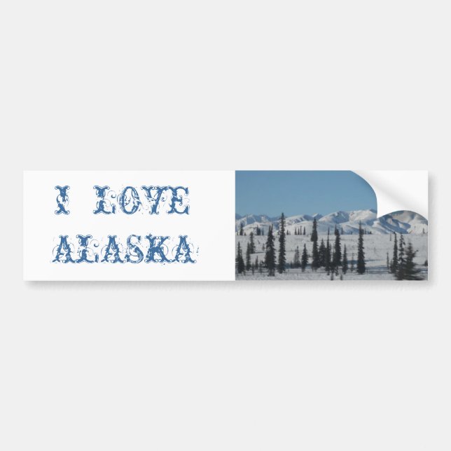 JAG ÄLSKAR den ALASKA bildekalet Bildekal (Framsidan)