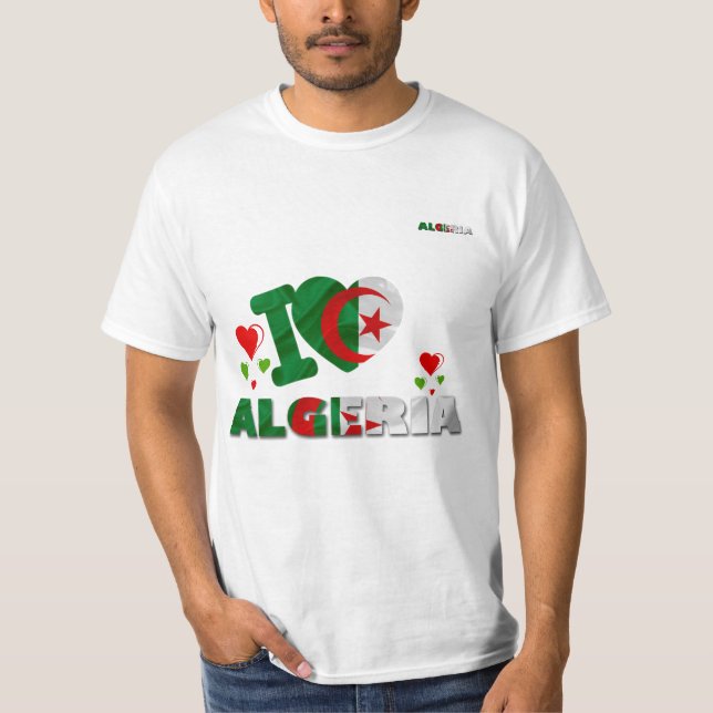 JAG ÄLSKAR DEN ALGERIET T-TRÖJA T SHIRT (Framsida)