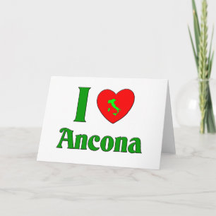 Jag älskar den Ancona italien Helgkort