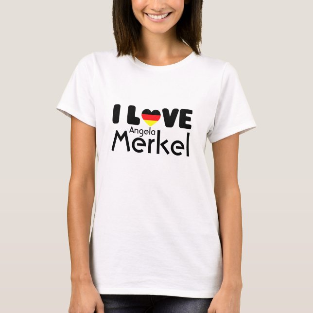 Jag älskar den Angela Merkel | T-tröja T Shirt (Framsida)