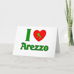 Jag älskar den Arezzo italien Helgkort