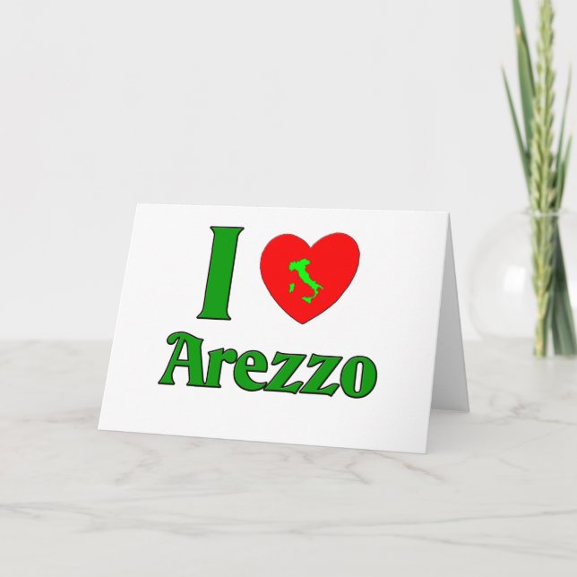 Jag älskar den Arezzo italien Helgkort (Framsida)