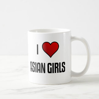 Jag älskar den asiatiska flickamuggen kaffemugg