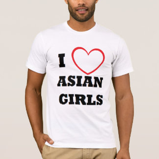 Jag älskar den asiatiska flickautslagsplatsen tee shirt