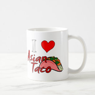 Jag älskar den asiatiska tacoen kaffemugg