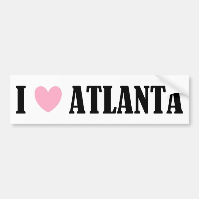Jag älskar den Atlanta bildekalet Bildekal (Framsidan)