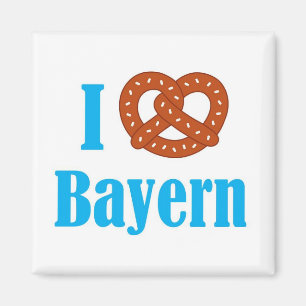 Jag älskar den Bayern kylskåpmagneten Magnet