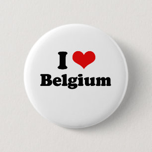 Jag älskar den Belgien tshirten Knapp