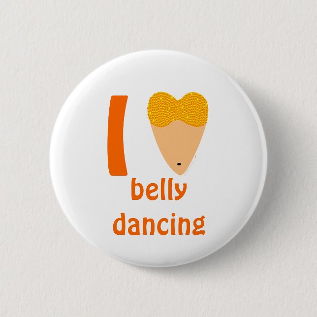 Jag älskar den Bellydancing dansaretorsoen Knapp (Framsida)