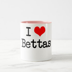 Jag älskar den Bettas muggen Två-Tonad Mugg
