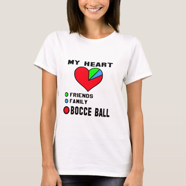 Jag älskar den Bocce bollen T-shirt (Framsida)