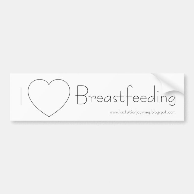 Jag älskar den Breastfeeding bildekalet Bildekal (Framsidan)