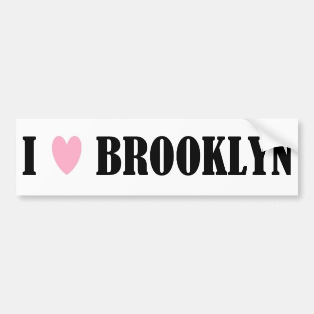 Jag älskar den Brooklyn bildekalet Bildekal (Framsidan)
