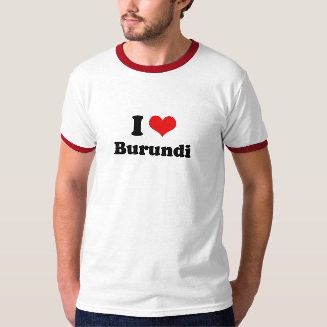 Jag älskar den Burundi tshirten T Shirt (Framsida)