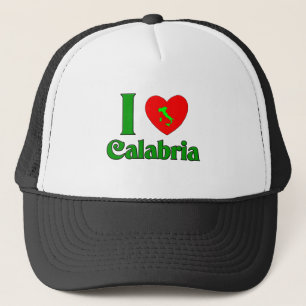 Jag älskar den Calabria italien Truckerkeps