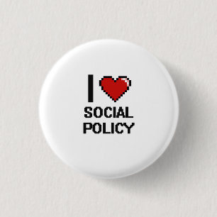 Jag älskar den Digital för social politik design Knapp