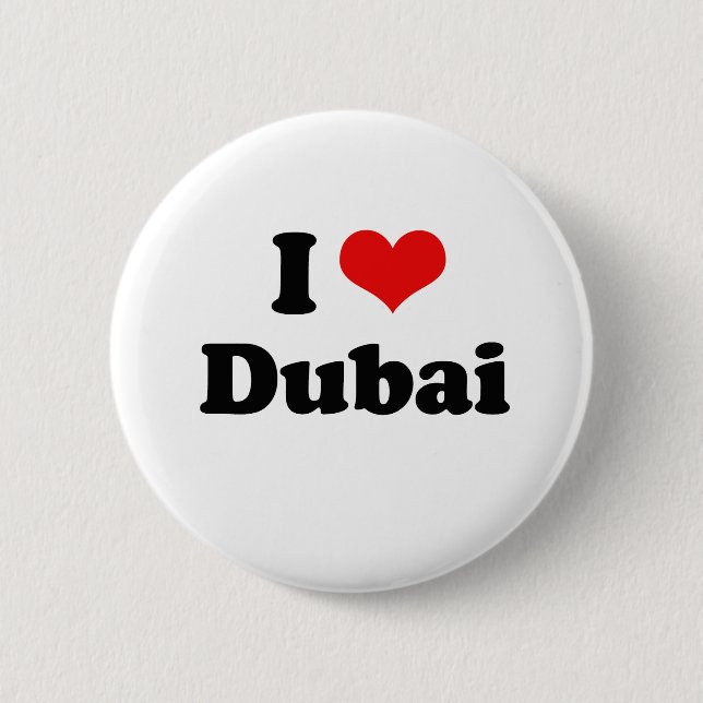 Jag älskar den Dubai tshirten Knapp (Framsida)