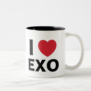 Jag älskar den Exo koppen Två-Tonad Mugg