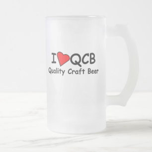 Jag älskar den frostade muggen för QCB (kvalitet Frostat Ölglas