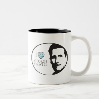 Jag älskar den George Orwell muggen Två-Tonad Mugg