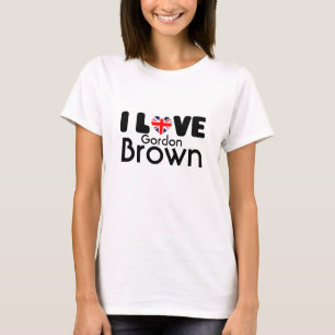 Jag älskar den Gordon Brown   T-tröja T-shirt