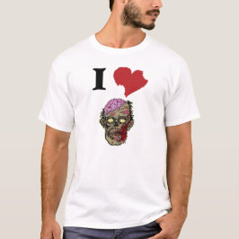 JAG ÄLSKAR DEN GRAFISKA T SKJORTAN FÖR ZOMBIES TEE